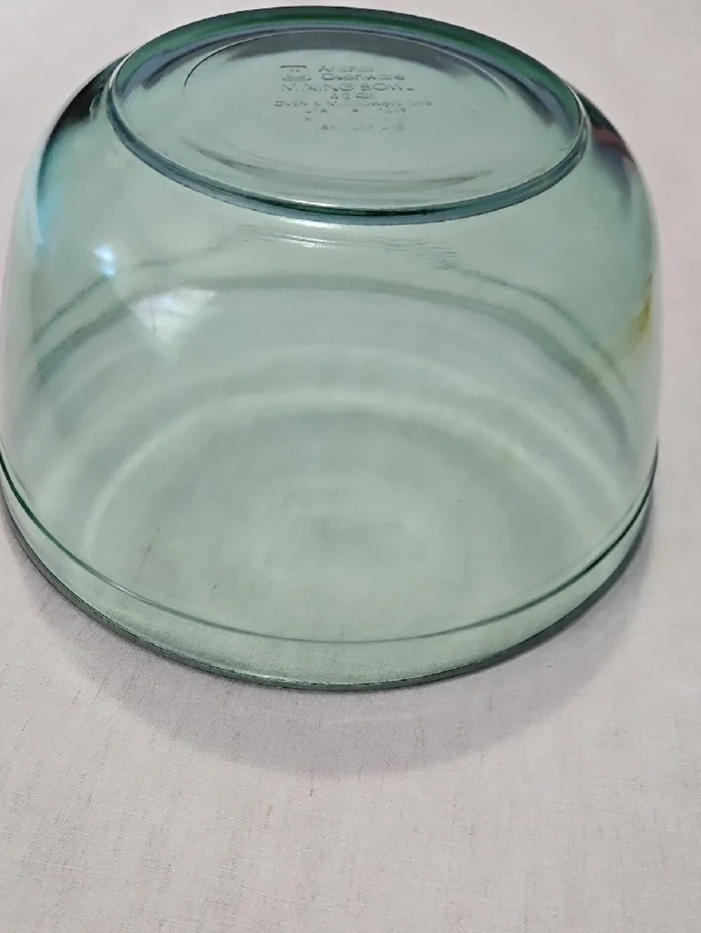 Vintage Rare Collectible Anchor Hocking Green Color Ovenware 4 Qt Mixing Bowl